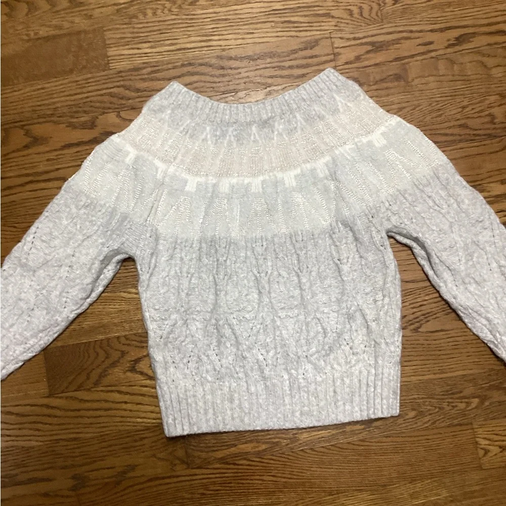White House Black Market Neutrals  cable knit sweater.